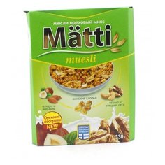 Мюсли Matti хлопья и шарики ореховый микс, коробка, 330 г