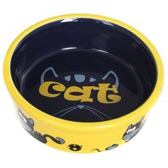 Миска Triol Кэт CB08/30231008 300 мл желтый/синий