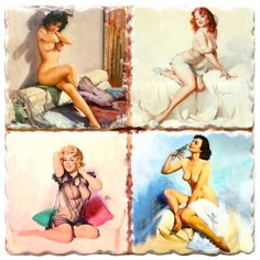 Подставка под горячее GiftnHome (керамика,пробка) 20х20 см