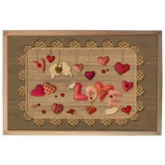 Поднос GiftnHome TR (дуб) сердечки любви