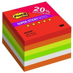 Post-it Блок-кубик Super Sticky, 76x76 мм, 540 штук (654-6SS) огонь