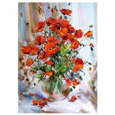 Белоснежка Картина по номерам "Букет маков" 30х40 см (035-AS)