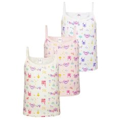 Майка BAYKAR 3 шт., размер 146/152, белый/молочный/розовый