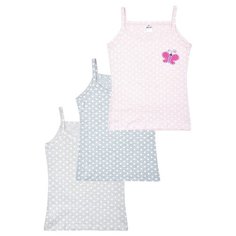 Майка BAYKAR размер 86/92, серый/серый меланж/розовый