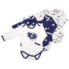 Боди lucky child размер 20 (62-68), синий/белый