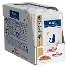 Корм для кошек Royal Canin Renal при лечении МКБ, с курицей 12шт. х 85 г