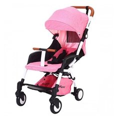 Прогулочная коляска Yoya Care 2018 (бамбук. коврик, дожд., москит., сумка-чехол, ремешок на руку, бампер П-образный, бампер Т-образный) розовый/белая рама, цвет шасси: белый