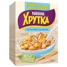 Готовый завтрак Хрутка Молочные подушечки, коробка, 250 г