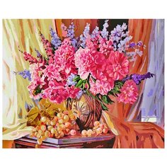 Белоснежка Картина по номерам "Виноградно-пионовое" 40х50 см (143-AB)