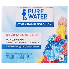 Стиральный порошок PURE WATER Для цветного белья концентрат 0.8 кг картонная пачка