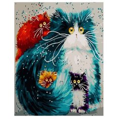 ВанГогВоМне Картина по номерам "Пять оттенков кошек", 40х50 см (ZX 20131)