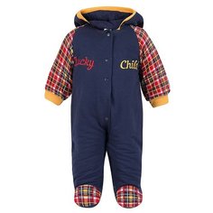 Комбинезон lucky child размер 22 (68-74), темно-синий/красный/горчичный