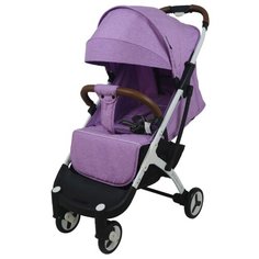 Прогулочная коляска Yoya Plus 3 (дожд., москит., подстак., бампер, сумка-чехол, бамбук. коврик, корзина д/пок, ремешок на руку, накидка на ножки) purple/white frame, цвет шасси: белый