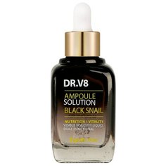 Farmstay DR-V8 Ampoule Solution Black Snail Ампульная сыворотка с муцином черной улитки, 30 мл