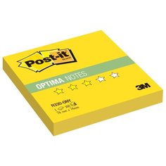 Post-it Блок-кубик Optima, 76x76 мм, 100 штук (R330) желтый неоновый