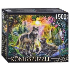 Пазл Рыжий кот Konigspuzzle Ян Патрик Красный. Семья волков (МГК1500-8487), 1500 дет.