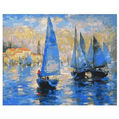 Белоснежка Картина по номерам "Прогулка под парусами по Которской бухте" 40х50 см (130-AB)