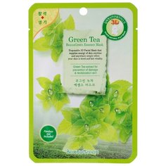 Beauugreen 3D тканевая маска с экстрактом зелёного чая, 23 г