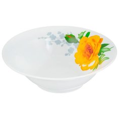 Дулёвский фарфор Миска круглая Роза без отводки 300 мл белый