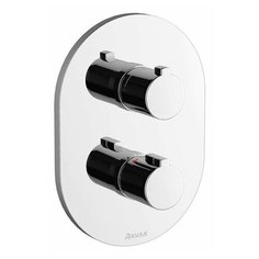 Смеситель для душа RAVAK Chrome CR 064.00 двухрычажный с термостатом встраиваемый хром