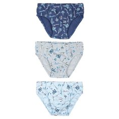 Трусы BAYKAR 3 шт., размер 122/128, серый/голубой/синий