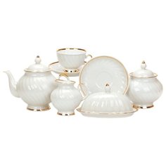 Чайный сервиз Дулёвский фарфор Голубая роза Московский 15 предметов 026842