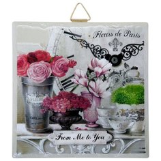 Подставка под горячее GiftnHome (керамика,пробка) 16х16 см