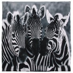 Чехол для подушки GiftnHome Три зебры 40х40 см (НВЛ-40 Zebra-3(g)) черный / белый