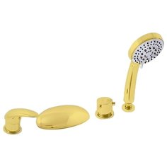Смеситель для ванны с душем Slezak RAV Dunaj D470.5PZ однорычажный встраиваемый лейка в комплекте золото