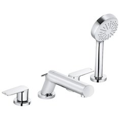 Смеситель для ванны с душем KLUDI Pure&Style 40425 0575 двухрычажный встраиваемый лейка в комплекте хром