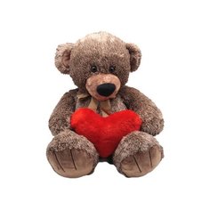 Мягкая игрушка Magic Bear Toys Медведь коричневый с бантом и сердцем 50 см