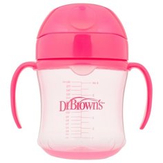 Поильник-непроливайка Dr. Browns Soft-Spout Transition Cup, 180 мл розовый