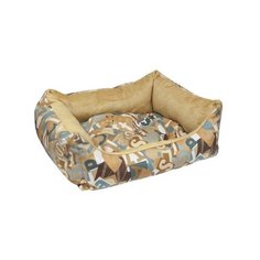 Лежак для кошек, для собак Зооник Азбука (22224-3) 52х45х17 см коричневый