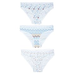 Трусики BAYKAR 3 шт., размер 170/176, белый/голубой