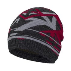 Шапка Fishka размер 54, антрацит/красный