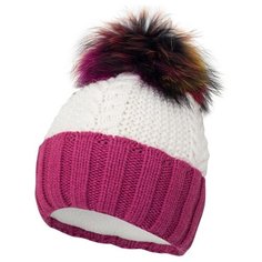 Шапка Fishka размер 54, молочный/фуксия