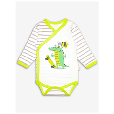 Боди Веселый Малыш размер 74, белый