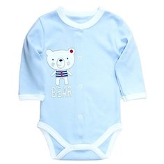 Боди Веселый Малыш размер 68, голубой