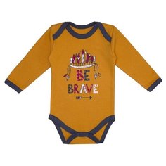 Боди Веселый Малыш размер 80, оранжевый