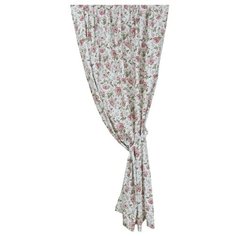 Портьеры Fresca Design English rose на ленте 270 см зеленый/розовый/белый