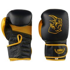 Боксерские перчатки ECOS BG-2574 черный/золотой 8 oz