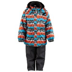 Комплект с полукомбинезоном KERRY August K19030 2290/6350/6370 размер 122, 6370 синий/коричневый