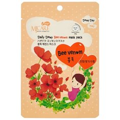 MIJIN Cosmetics тканевая маска MJ Care Daily Dewy Bee Venom с пчелиным ядом, 25 г
