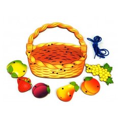 Шнуровка Нескучные игры Корзина с фруктами (7929)