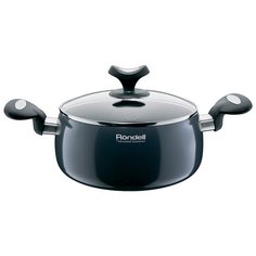 Кастрюля Rondell Delice 3,2 л, серый/черный