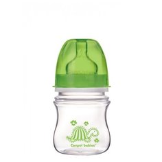 Canpol Babies Бутылочка антиколиковая с широким горлом 120 мл Яркие зверушки с 3 мес., зеленый