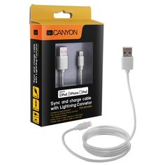 Кабель Canyon USB - Lightning (CNS-MFICAB01) 1 м white