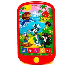 Интерактивная развивающая игрушка Азбукварик Смартфончик "Мои мультяшки" красный