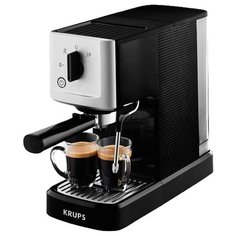 Кофеварка рожковая Krups Calvi Meca XP 3440 черный/серебристый