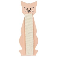 Когтеточка Beeztees Кошка с кошачьей мятой 60 х 21 см белая